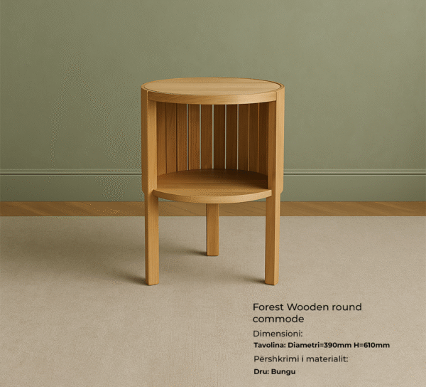 Forest Wooden Round Commode