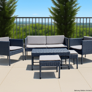Balkony Rattan Antracit