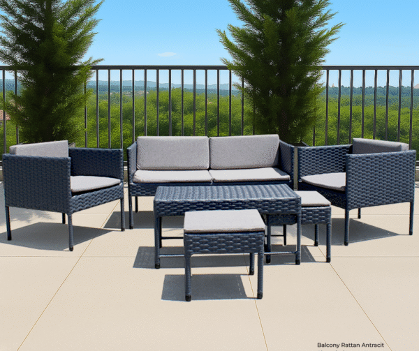 Balkony Rattan Antracit