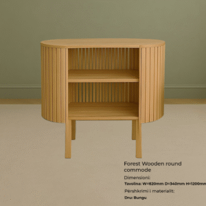 Forest Wooden Round Commode